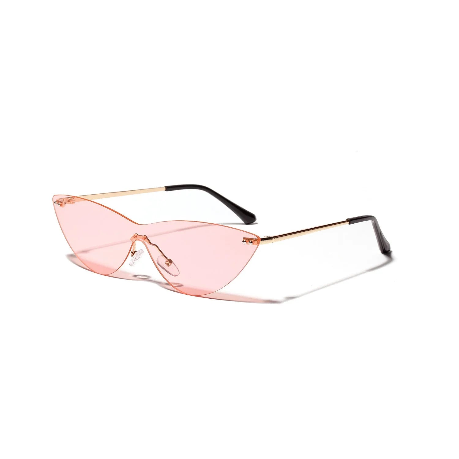 Brown vintage metal frame sunglasses with UV400 protective lenses for adult use