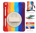 Silicone flat protective cover for iPad 10.2 in Colourful Pink with bracket shell