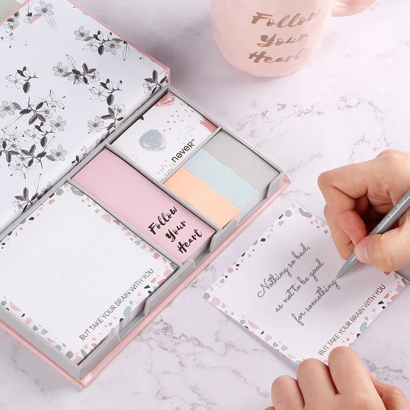 Purple Mermaid Series memo pads six sets with assorted styles and self-adhesive 100g paper