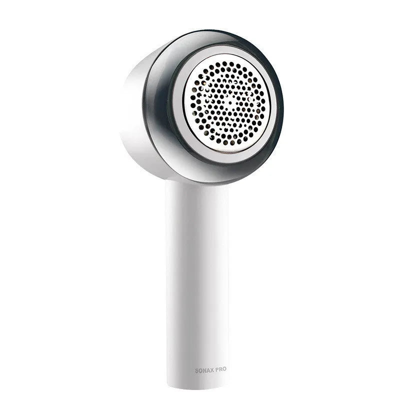 White rechargeable clothes shaver for jersey and knitwear fabric maintenance