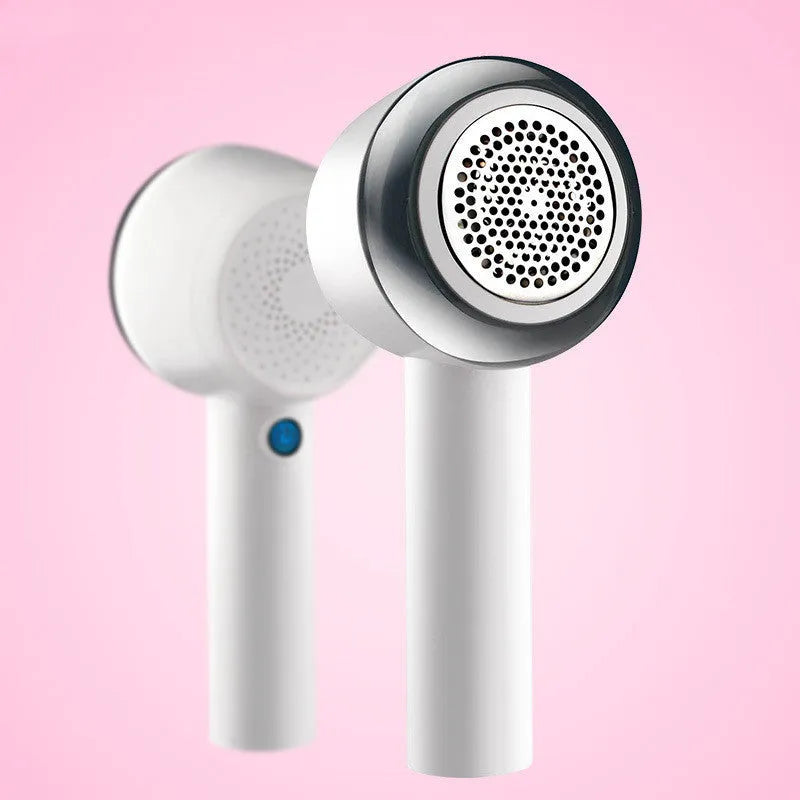 White rechargeable clothes shaver for jersey and knitwear fabric maintenance