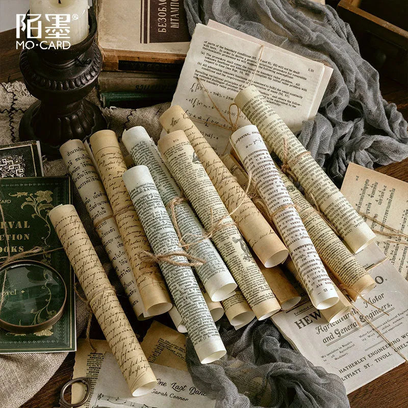 Antique simulation book page materials collection with distressed paper and vintage covers