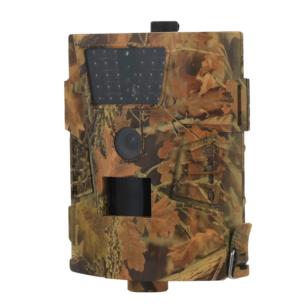 Orchard surveillance camera with night vision LEDs and compact rectangular housing