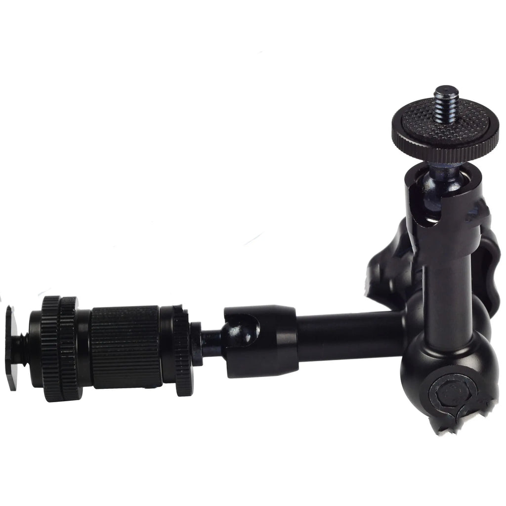 Black metal 7-inch magic friction articulating arm for DSLR camera accessories