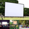 White polyester foldable projector screen with 150 inch diagonal measurement