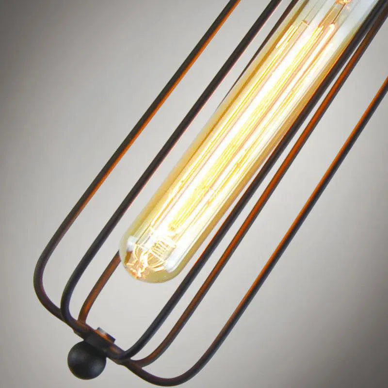 Brown iron industrial gladiator chandelier with fishing line design for Nordic retro interiors