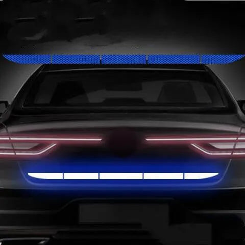 Car rear long strip reflective sticker for bumper tail box warning in paper material with strong adhesion