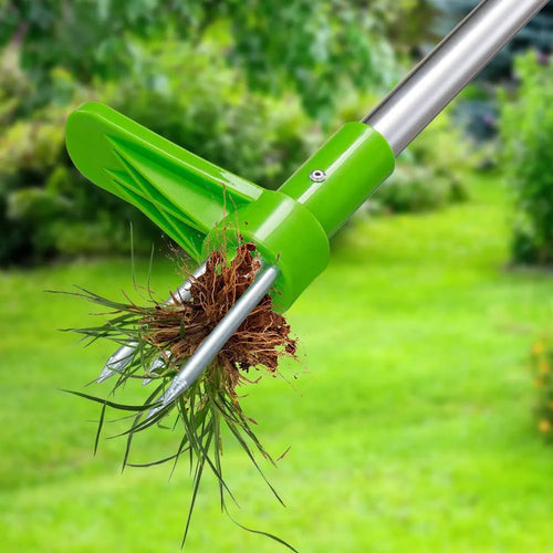 Aluminium tube manual weeding artifact with digging tool for garden weed removal measuring 50cm