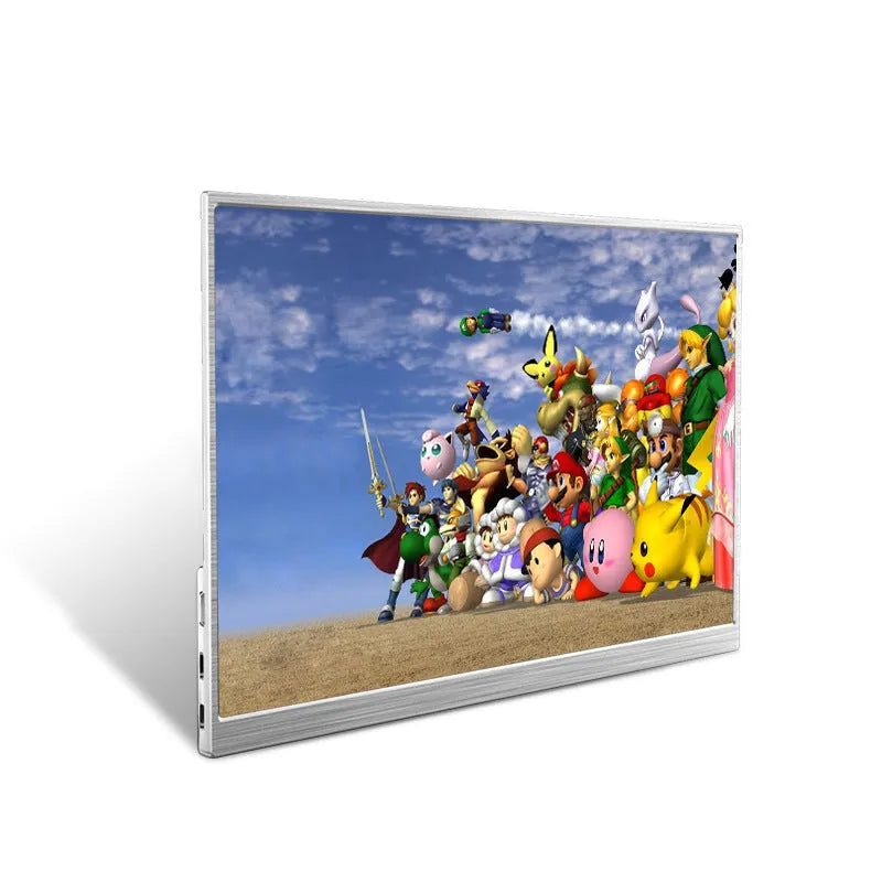 Zeuslap 15-inch ultra-thin portable monitor with IPS display showing gaming content