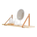 Pine wood wall mounted storage rack in Nordic style, dimensions 50cm by 16cm