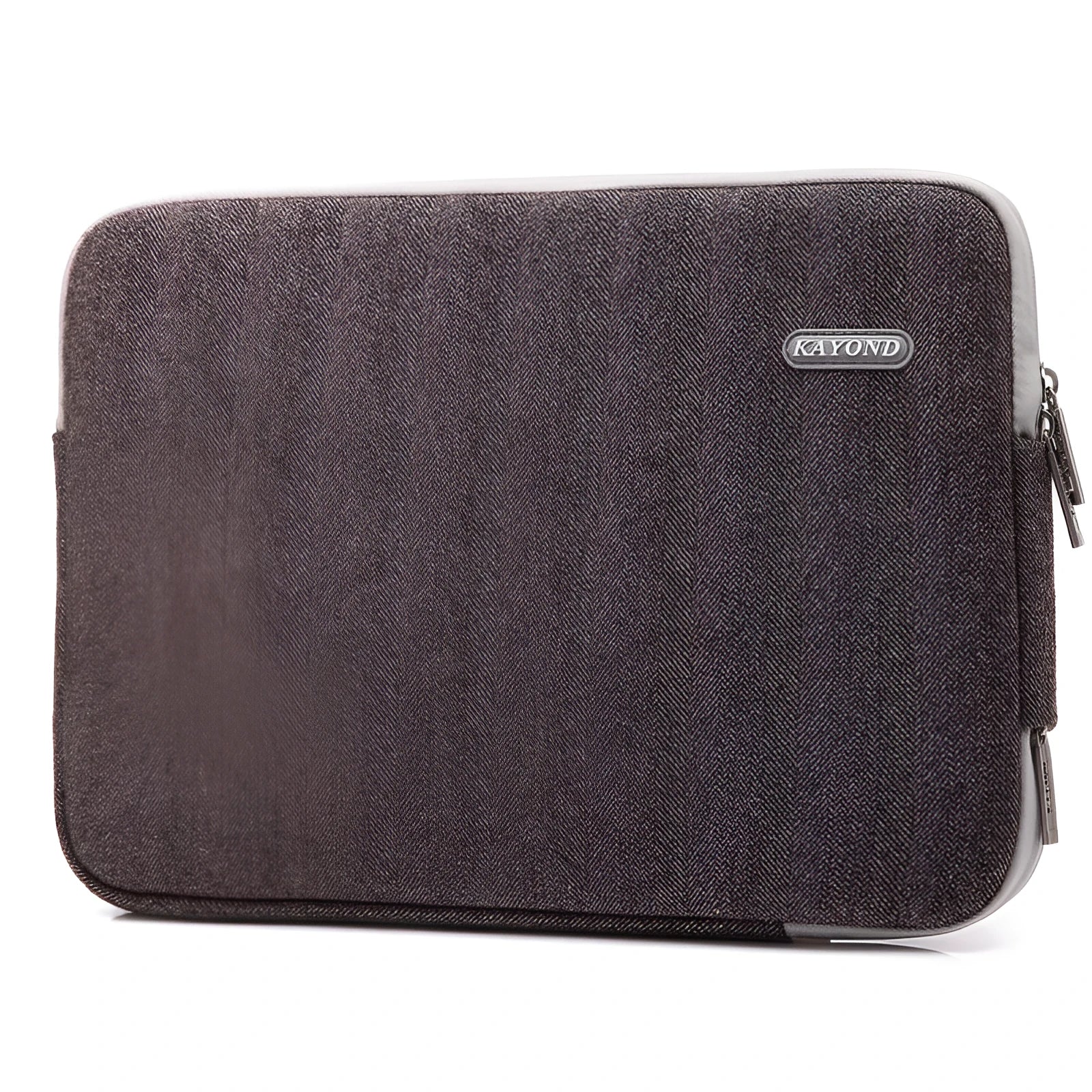 Kayond herringbone cotton laptop liner bag in black, compatible with 15.6 inch notebook
