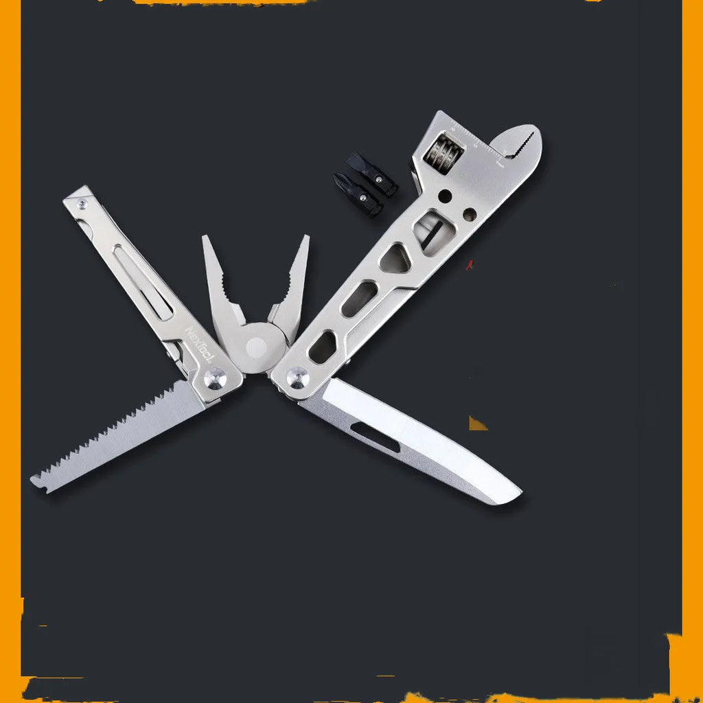 White stainless steel multi-function wrench knife needle nose pliers tool