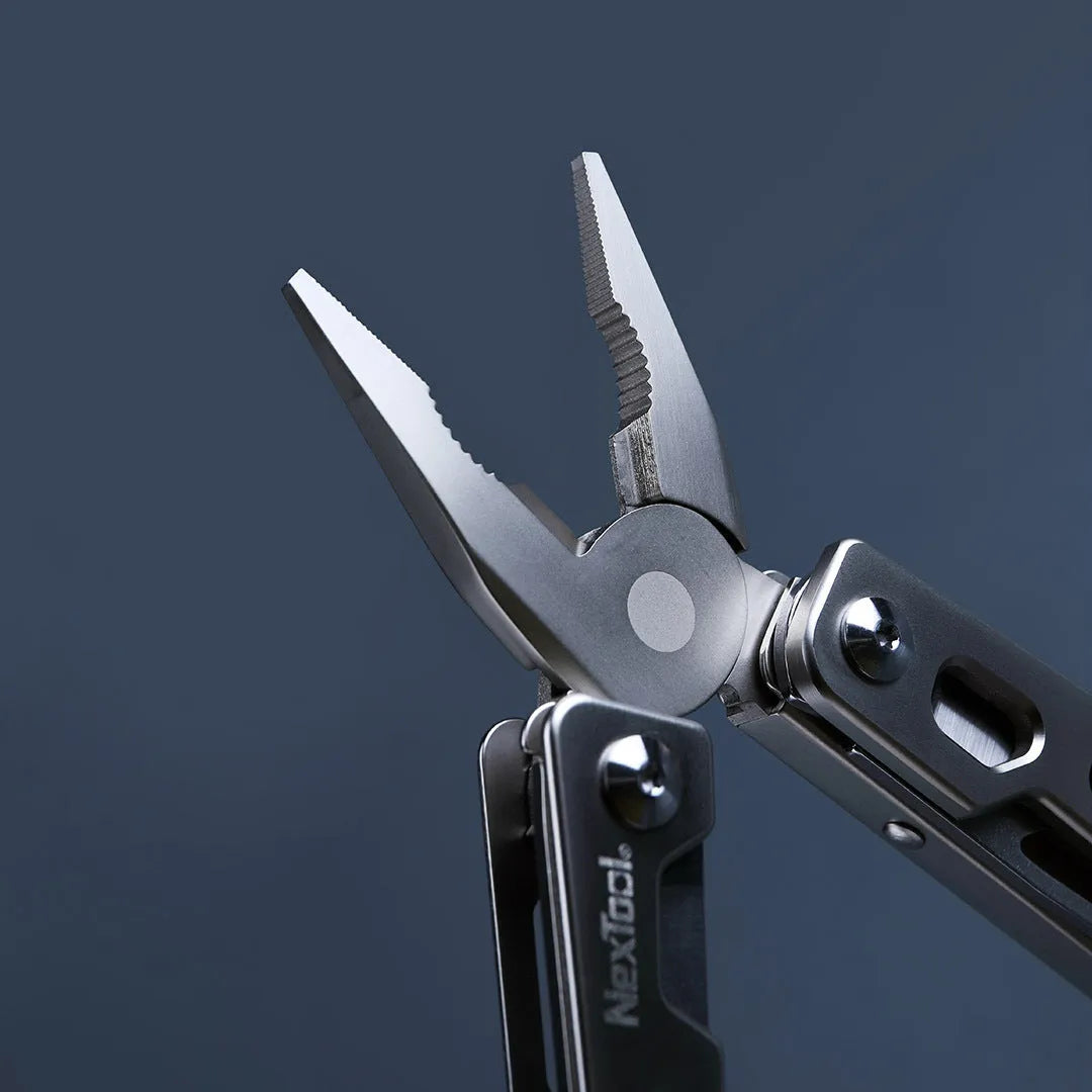 White stainless steel multi-function wrench knife needle nose pliers tool