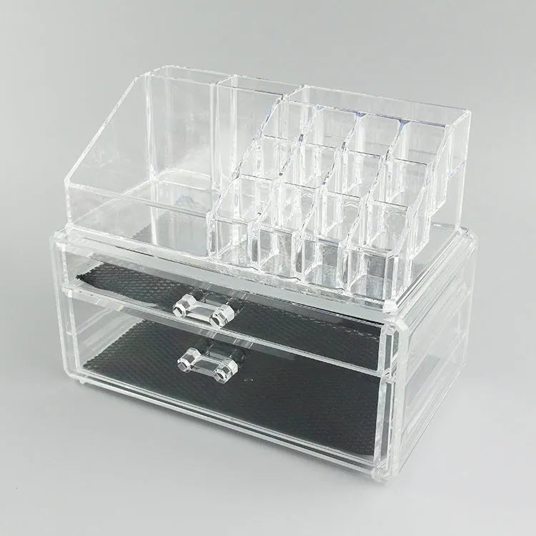 Clear foldable acrylic storage box organiser with 18 litre capacity