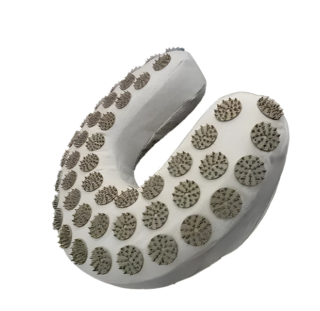 Organic linen U-shaped acupuncture pillow in linen gold buckle near-square shape