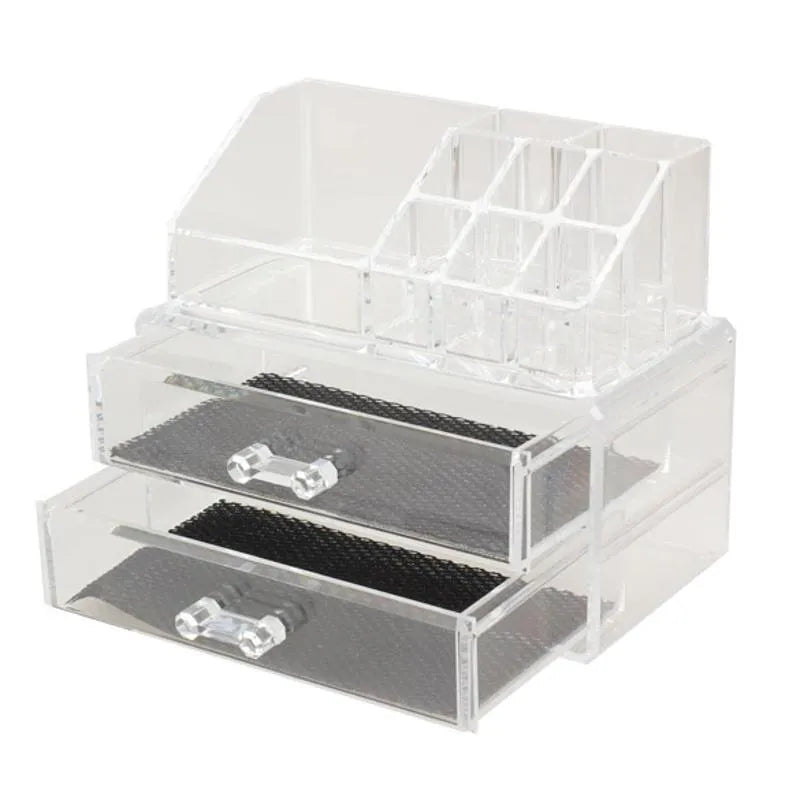 Clear foldable acrylic storage box organiser with 18 litre capacity