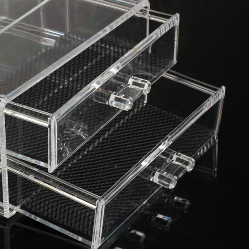 Clear foldable acrylic storage box organiser with 18 litre capacity