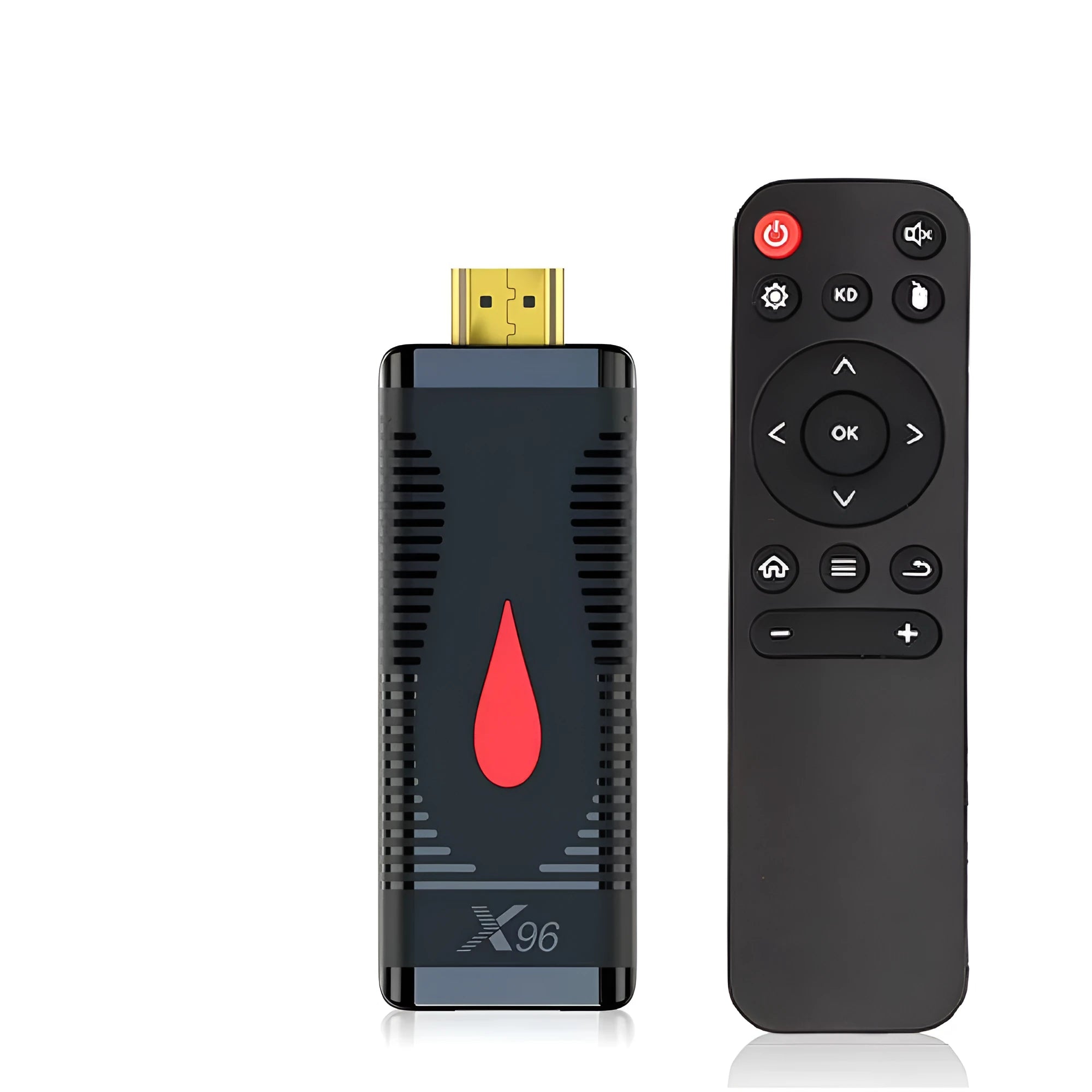 Allwinner H313 smart TV set-top box with remote, HDMI cable, and choice of EU, UK, or US power supply.