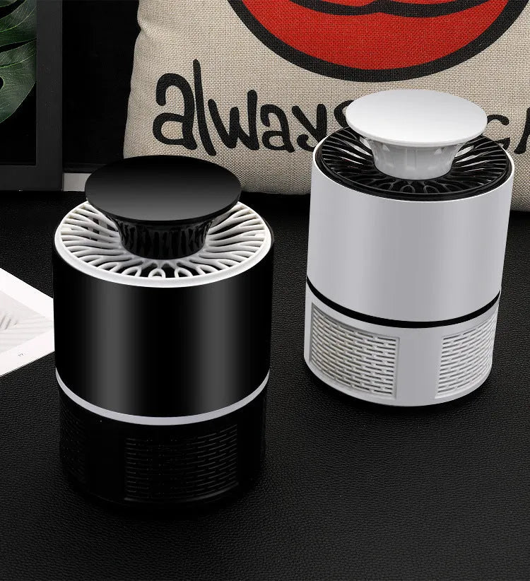 USB photocatalyst mosquito trap with LED light, 5W, 19x12cm, black colour, indoor household use