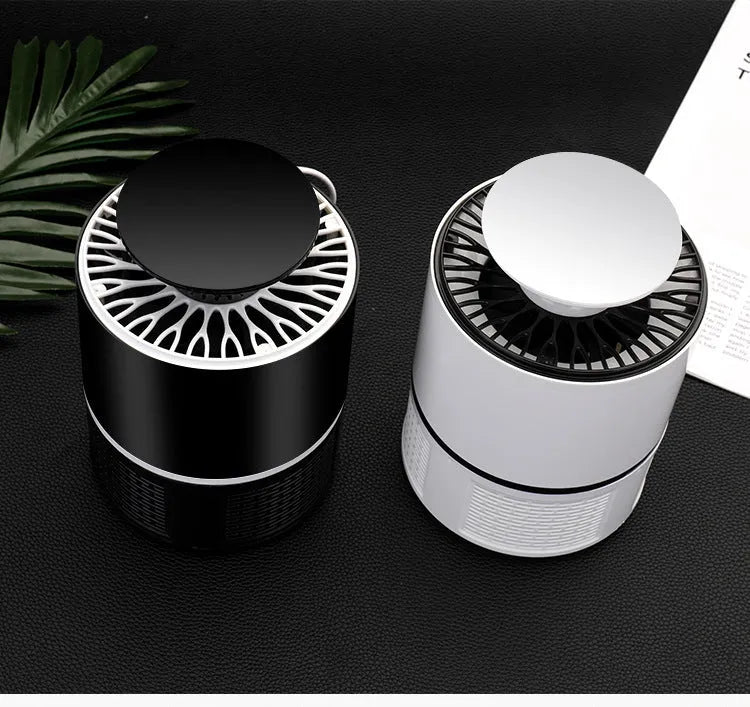 USB photocatalyst mosquito trap with LED light, 5W, 19x12cm, black colour, indoor household use