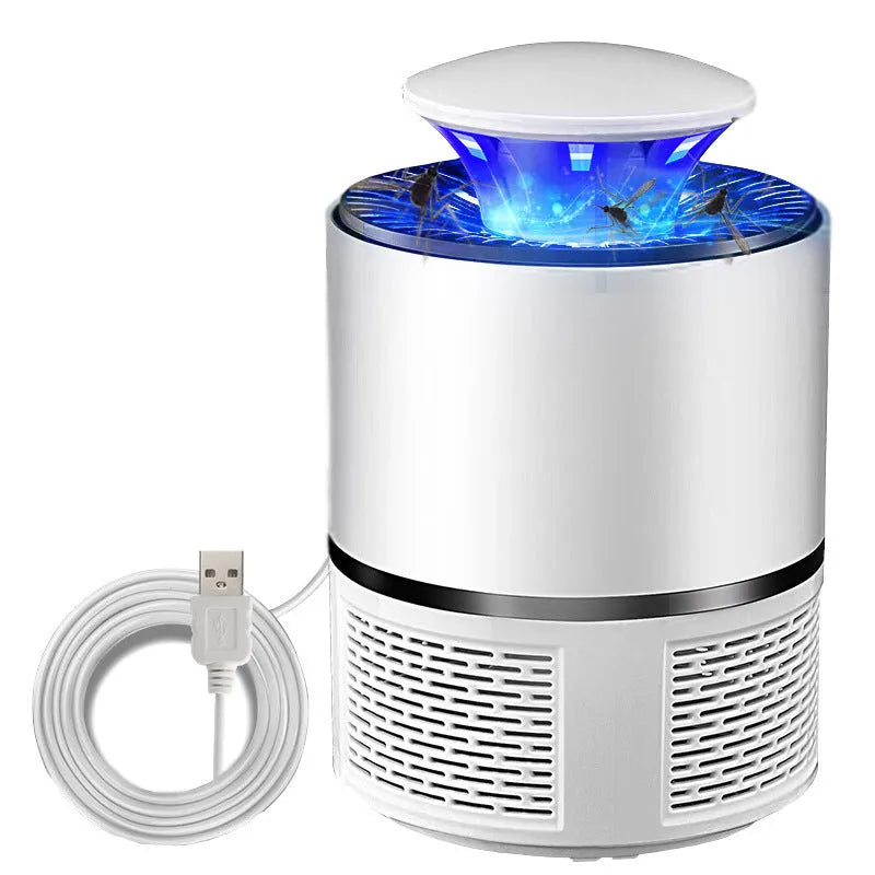 USB photocatalyst mosquito trap with LED light, 5W, 19x12cm, black colour, indoor household use