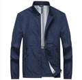 Kentino men's UPF50+ sunscreen shirt in lightweight polyester fabric, available in blue, grey, navy colours