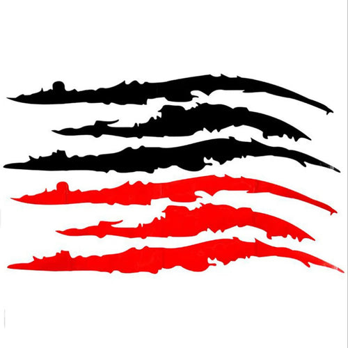 Car ghost claw sticker reflective decal 40x12cm in black, white, yellow, blue, red for hood or light eyebrow