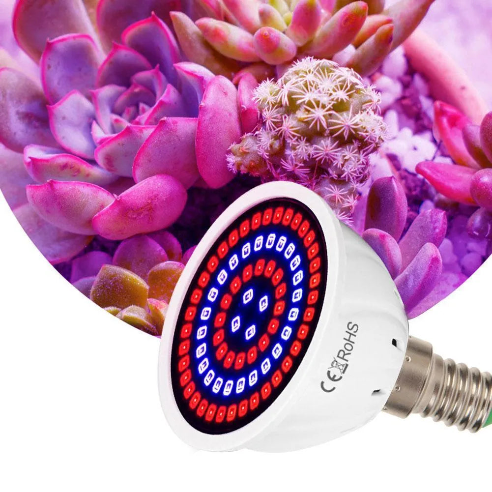 White LED plant growth lamp with 80 beads for indoor potted plant cultivation