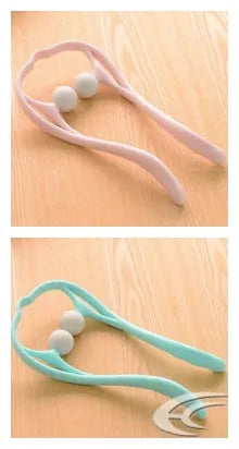 Plastic pressure point therapy neck massager with adjustable stand and 3D floating point design in blue colour