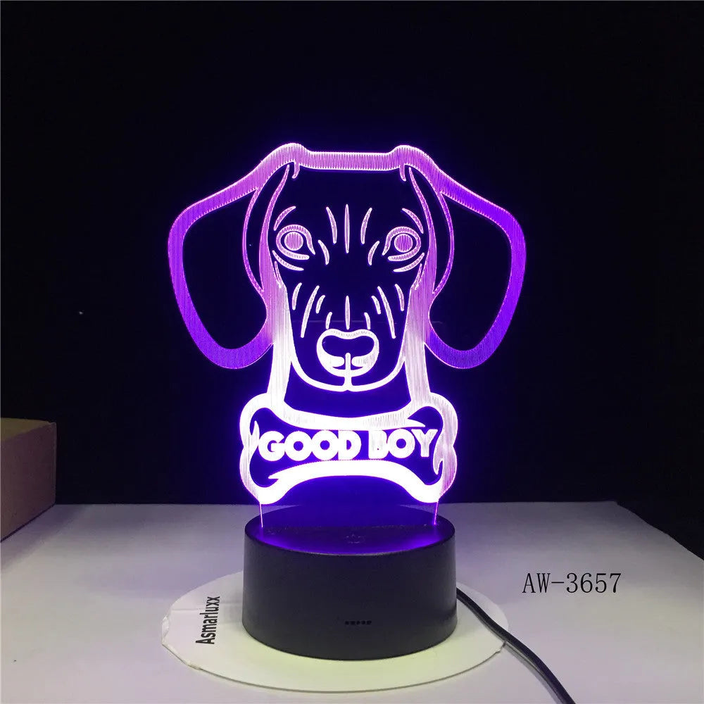 Pastoral style remote control LED table lamp with colourful gradient acrylic shade on a black ABS base.