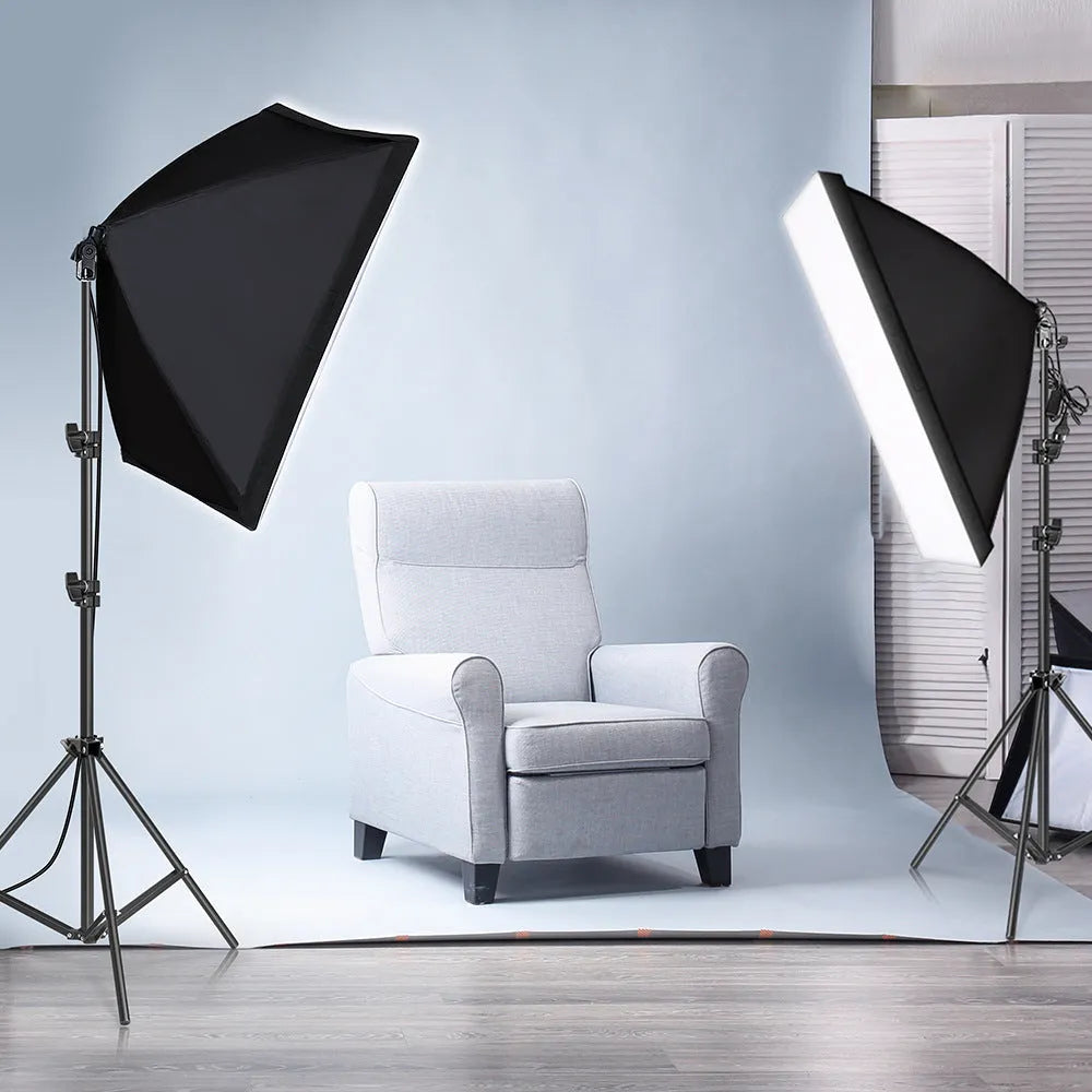 LIBEN iPhone photography softbox kit with 50x70cm reflector on 2-metre tripod stand
