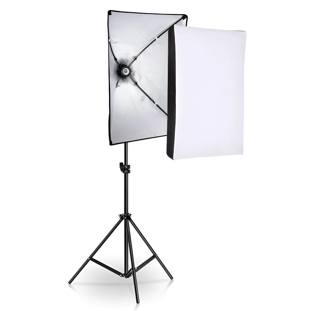 LIBEN iPhone photography softbox kit with 50x70cm reflector on 2-metre tripod stand