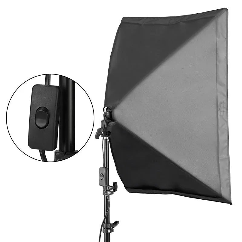 LIBEN iPhone photography softbox kit with 50x70cm reflector on 2-metre tripod stand