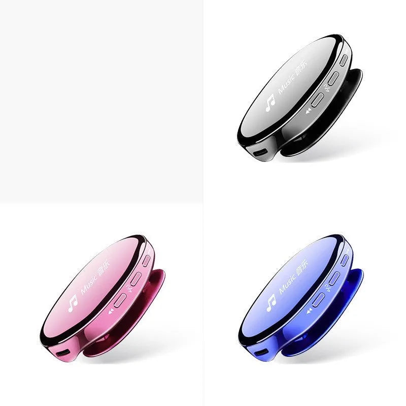 Bluetooth MP4 music player with OLED screen in black, blue or rose gold colours
