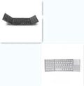 Folding Bluetooth keyboard with 64 ABS keys, built-in touch plate, in black colour, folded for portability
