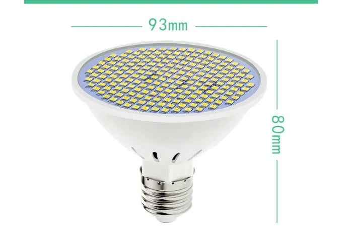E27 LED energy-saving bulb with polycarbonate body showing warm white and cool white options