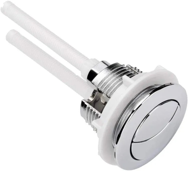 38mm round double-button toilet flush button made from white ABS plastic