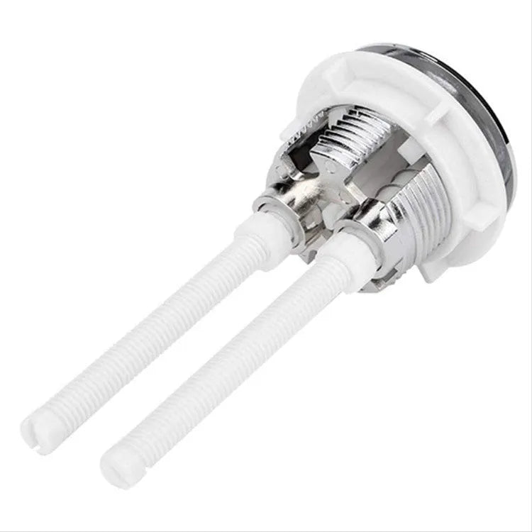 38mm round double-button toilet flush button made from white ABS plastic