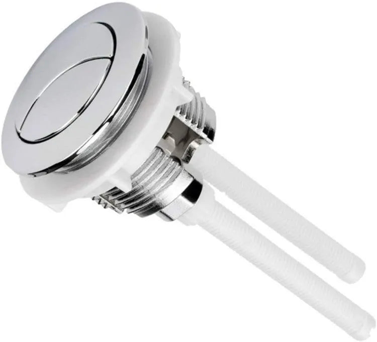 38mm round double-button toilet flush button made from white ABS plastic