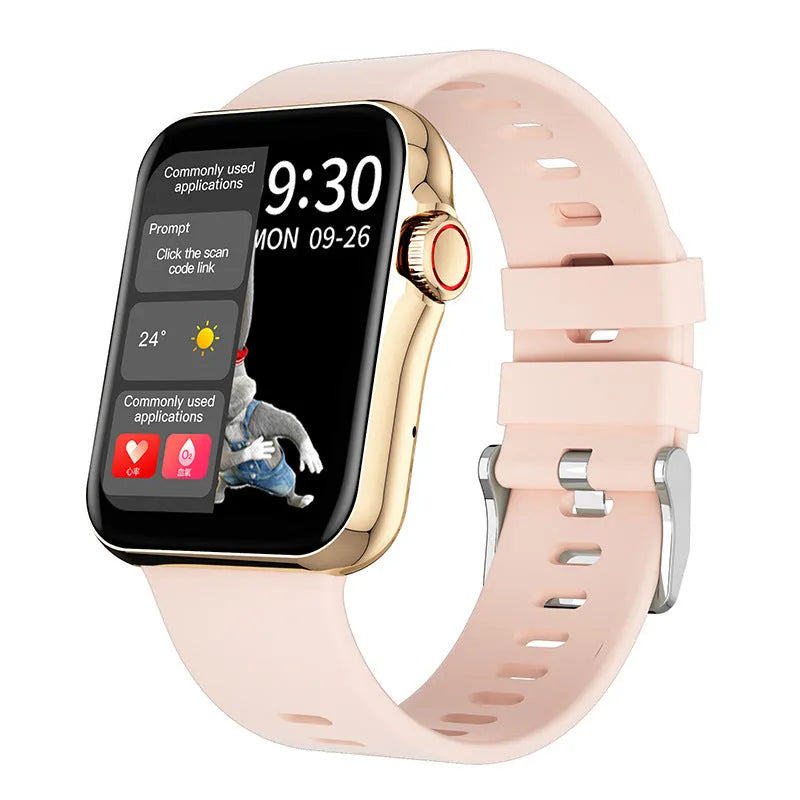 D06 smart watch with colour screen and liquid silicone strap on a wrist