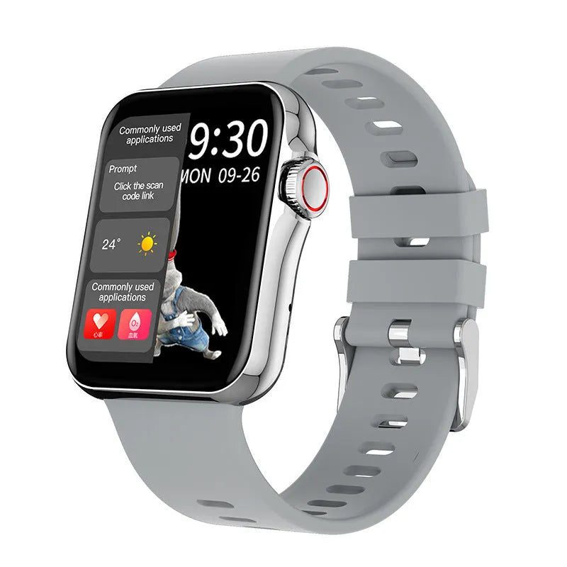 D06 smart watch with colour screen and liquid silicone strap on a wrist