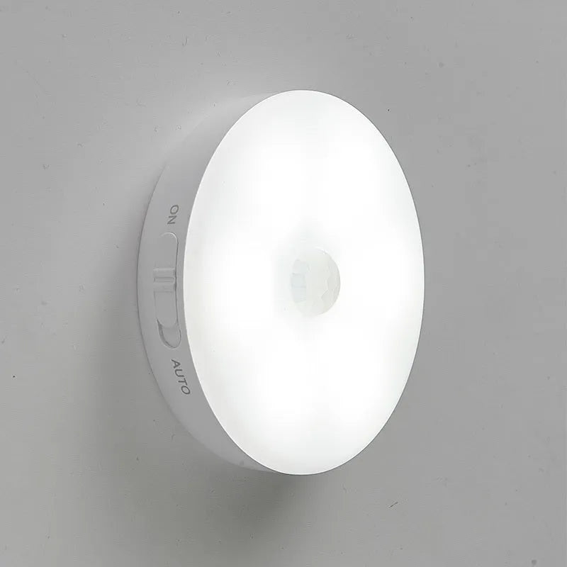 Wireless body sensing LED lights with rotation and fixed lighting modes for nighttime home use