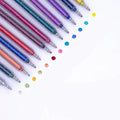 Shiny metal quicksand pen set with pearlescent gel ink for black and kraft paper art