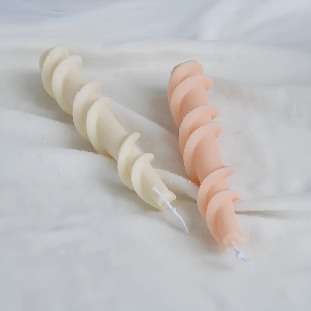 Yihai screw wax silicone mould for making spiral lace rod decorative candles
