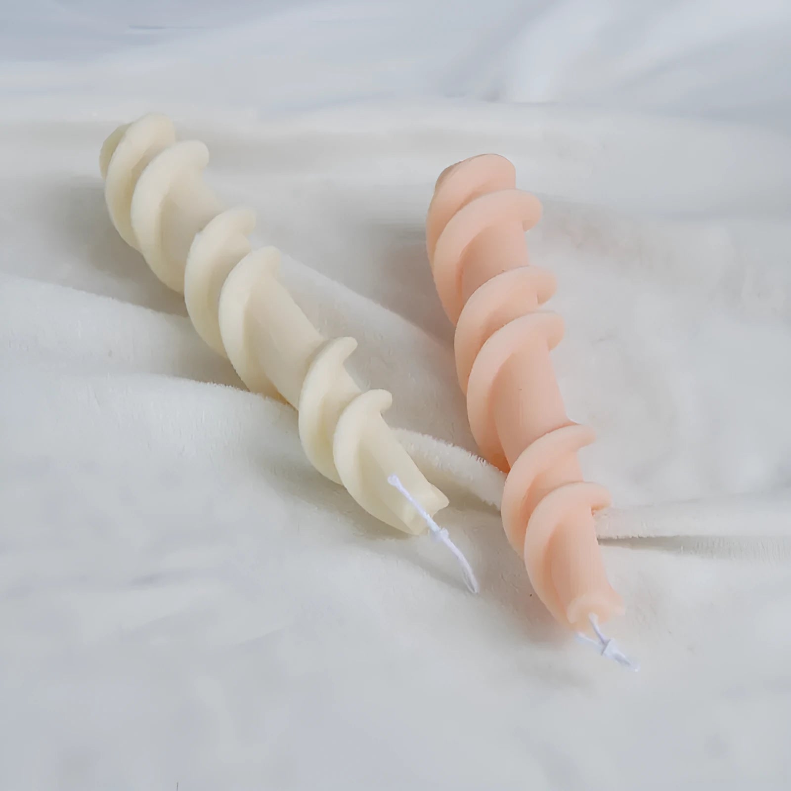 Yihai screw wax silicone mould for making spiral lace rod decorative candles