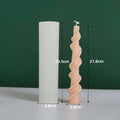 Yihai screw wax silicone mould for making spiral lace rod decorative candles