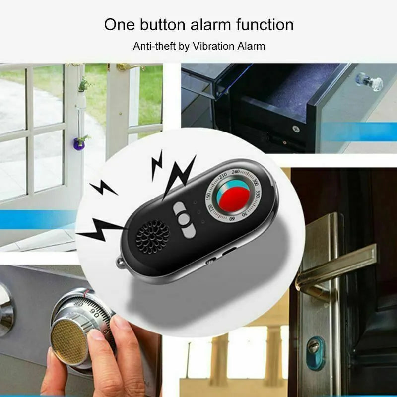 Compact rectangular wireless signal detector in ABS plastic housing with dimensions 85mm by 40mm.