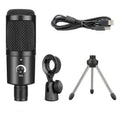 Zhongtong AK-6 black USB condenser microphone for home computer recording with bracket