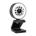 USB computer web camera 1080P with fill light and beauty mode, 2MP CMOS sensor, plastic body, white, 1.5m cable