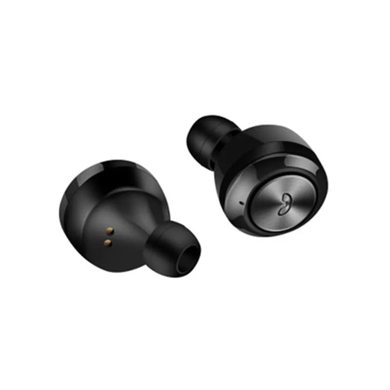 A6 noise cancelling Bluetooth headset with black and white colour options showing earplug design